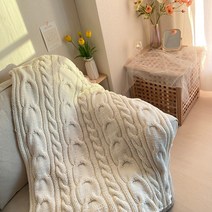 DIY 손뜨개블랭킷 뜨기 동영상포함, 크림아이보리(11볼)