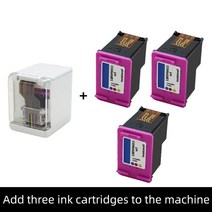 실사출력기 Kongten Mbrush 핸드 헬드 프린터 무선 스마트 컬러 잉크젯 휴대용 소형 미니 문신 카트리지 Wifi 제어 간단한 레이블, [02] With 3 ink