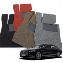 벤츠 신형 S클래스 W223 V223 S400d S500 S580 프리미엄 코일매트 발판 카매트, 블랙