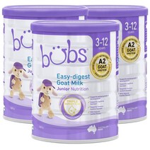 법스 호주 Bubs Goat Milk 이지 다이제스트 주니어 3-12세 산양 분유 800g, 3팩