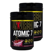 유니버셜뉴트리션 아토믹 7 BCAA 퍼포먼스 서플먼트 블랙 체리 밤, 1kg, 2개