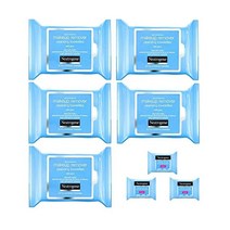 Neutrogena 메이크업 리무버 클렌징 티슈 Daily Face 티슈 to Remove Dirt Oil 메이크업 & 워터proof Mascara 25 ct (5 pack