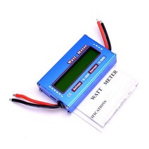 고정밀 RC 와트 미터 전력 분석기 LCD 디지털 디스플레이와 배터리 전압 앰프 미터 12V 24V 태양 광 분석기, 한개옵션0