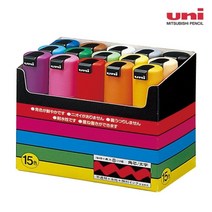 포스카 마카 펜 세트 덧칠마카 겹쳐서 쓰는 마카펜 15색 16색, 8K 15색