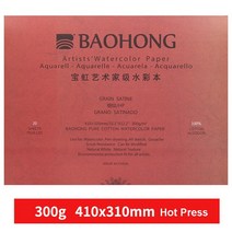 바오홍 BAOHONG 예술가 수채화 용지 질감 패드 페인트 연필 잉크 숯 파스텔 아크릴 20 장 300gsm 아트, [12] 41x31cm Artist Fine