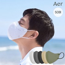 [aer] NEW아에르 KF94 피크 겨울용 4겹 마스크 50매(S/M/L), 단품, 색상:화이트|사이즈:M