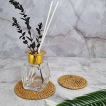 디퓨저용기 유리 - 록키 투명 미니 100ml, 골드 T자형캡