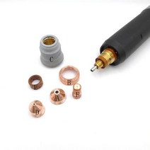 우수한품질 40120A 플라즈마 소모품 실드 캡 노즐 소용돌이 링 전극 디퓨저 IPX102 IPXM102 수동 토치 기계 절단 건, 40-80A+D nozzle 1.0mm 5PCS