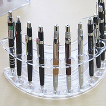 아크릴 펜꽂이 진열대(반원형/200x80mm/1개입)