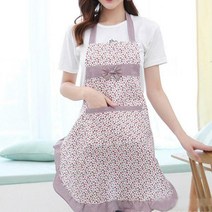 [엔비리빙] 플라워 앞치마 요리복 조리복, M.플라워앞치마 스카이