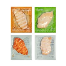 푸드원 냉장 훈제 닭가슴살 4종 혼합 (훈제/마늘/칠리/저염분), 20팩(훈제5+마늘5+칠리5+저염분5), 100g