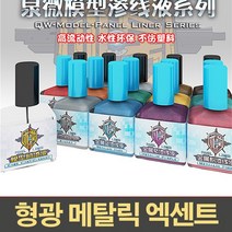 QW UV 수성 형광 메탈릭 패널라인 액센트 모음 수성 도료 패널라이너, Q06013 (메탈릭 시안 45ml)
