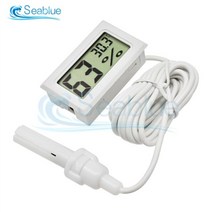 차량용온습도계 미니 Bequem 디지털 LCD 온도계 센서 습도계 게이지 Kühlschrank 수족관 Überwachung Feuchte Detector 차량용온도계 26, 흰색 1.5M