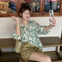 고래백화점 여성 에스닉 블라우스 반 바지 투피스 여름 코디 세트