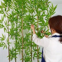 인조대나무 인테리어 조화 담장 파티션 나무 울타리 화단 조경 대나무 160cm, 고급형 청색대나무 2호(160cm)