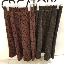 끄레아또레 끄레아또레 꽃무늬 플레어 스커트 XB21BBB602