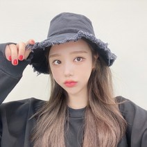 VANANA2 남녀공용 코튼 올풀림 빈티지 버킷햇 벙거지 모자 캠핑모자 블랙