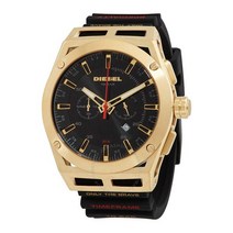 디젤 타임프레임 크로노그래프 쿼츠 블랙 다이얼 남성용 시계