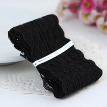 의류 재봉 천10 미터/롤 43mm 레이스 리본 DIY 의류 봉제 및 패브릭 소재 핑크 블루 화이트 트리밍 액세서, 01 Black