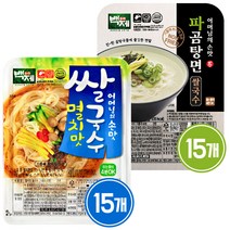백제 쌀국수 멸치맛 15개 + 파곰탕면 15개_어머님의 손맛, 30개, 92g