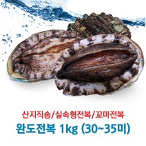 [산지직송] 완도 꼬마전복 활전복 1kg (30-35미) - 산소포장, [산지직송]완도꼬마 활전복 1kg (30미)