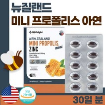 미국 생산 직수입 프로폴리스 아연 30캡슐 1개월분 . 작은알 항산화 프라보노이드 면역 에 도움 수험생 중년 직장인 환절기 부모님 노인 어린이 중학생 고등학생 고3 고시생, 3통
