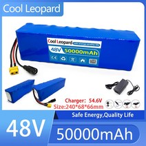 신제품 전기 자전거 스쿠터 13S3P XT60 48V 리튬 이온 배터리 팩 50Ah 50000Mah 1000W 54.6V BMS + 포함, 05 48V70AH