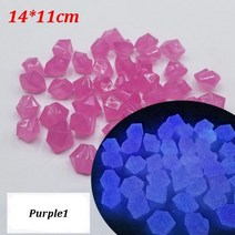 50/100Pcs 광선 어두운 자갈 보도 정원 테라스 잔디 정원 수족관 장식, 100Pcs, Purple1