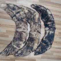짜투리 땡 원단창고 032910 양모 인조 털 카라 길이 약 55cm 폭 약 12cm 3개 1세트, 사진참고