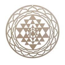 선 명상 요가를 위한 Sri Yantra 벽 장식 영적 선물 신성한 기하학, 목재