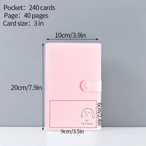 인생네컷앨범 초음파앨범 성장앨범 본식사진 웨딩포토북 64/80 포켓 사진 앨범 3 인치 투명 포토 카드 홀더 인스탁스 미니 스토리지 책 명함 수집, [09] Pink(36 pockets)
