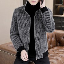 남성자켓 빅사이즈 하이넥 밍크 숏 모직 코트 겨울