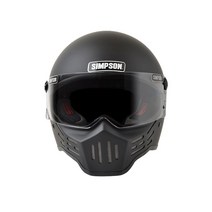 개성만점 오토바이헬멧 하이바 개성만점 오토바이헬멧 하이바 스팟 심슨 심슨 M30 풀 핼맷, XL, 매트 블랙
