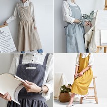 매일입고싶은원피스앞치마 꽃꽃이 전인화 정유미 입는 광목 애견미용사 장금이 조끼형 앞치마, A타입/핑크