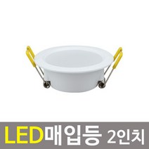 LED 2인치 확산형 매입등 3W / 천장등 다운라이트, 주광색