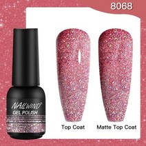 Nailwind하이브리드 세미 퍼머넌트 네일 폴리시 젤 8ml UV 바니시 네일아트 디자인 매니큐어 베이스 탑코트 프라이머 매트, 없음, 8068