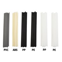 1+1 플라스틱 용접봉 ABS PP PVC PE 용접 스틱 납땜 장비 액세서리 200mm 범퍼 수리 도구 10 개, 01 PP Black