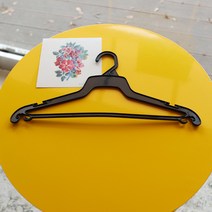 코코디피 20개묶음 여성 프라스틱 옷걸이 플라스틱 로고인쇄 h1, 검정색