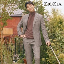 지오지아 베이지 멀티 체크 정장세트 ABA4SB1205 ABA4SP1205