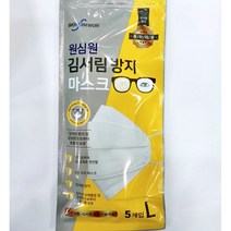 안경 김서림방지 마스크 KF94 덴탈 정품 안경습기차단 원심원 3D - 5매, 2.대형(성인용)