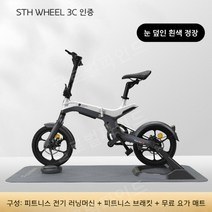 접이식 전기자전거 장거리용 대용량 배달용 출퇴근용 접이식 5 륜 전동자전거, 야오진 블랙 슈트/자동차 + 피트니스 스탠드 + 요가, 36V
