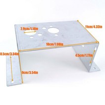 에어 디젤 주차 히터베이스 장착 브래킷 바닥 판 Eberspacher Airtronic D2 Webasto Propex 자동차 트럭 밴, without side