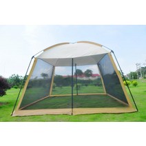 레트로스 허브쉘터 파이어쉘터 돔 터널형 리빙쉘 초대형 장박 6인용 텐트 전실 갬성캠핑 야외 피크닉 모닥베오르크, 다크 카키 컬러3.6x3.6