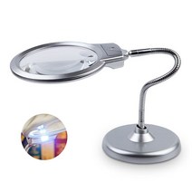 LED돋보기스탠드 접이식돋보기 탁상용 휴대용돋보기 노안돋보기 확대경 조명, 쿠팡시아몰K 1, 쿠팡시아몰K 본상품선택