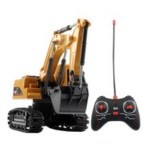 rc 카 입문용 무선조종 RC 몬스터 트럭 보트 무선조정 모터보트 무선 잠수함 포크레인 비행기 120 굴삭기 덤프 불도저 원격 제어 건설 자동차 엔지니어링 차량 장난감 선물, 5CH excavator