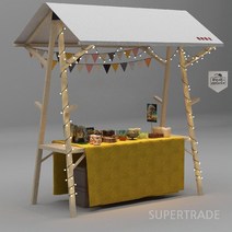 플리마켓매대 부스 나무 가판대 이동식 행사 프리마켓, 1.접이식150x60x200흰색