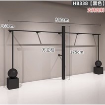 의류 매장 디스플레이 랙 여성 벽 전용 블랙 행잉 다리미 아트 선반, 12 12