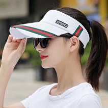 스포츠 배색 골프스타일 면썬캡, 배색면썬캡-핫핑크
