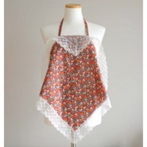 도도한상점 휴대용 식사 앞치마 어르신용 턱받이 무릎덮개 겸용 매너손수건, 1.오리엔탈레드, 1개
