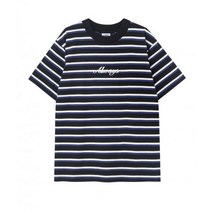 챈스챈스 ALWAYS 엠브로이더리드 스트라이프 티셔츠 블랙